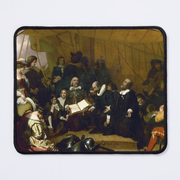 Item preview, Embarkation of the Pilgrims - Historic Capitol Rotunda Art by Robert W. Weir (1843) designed and sold by Under-TheTable.