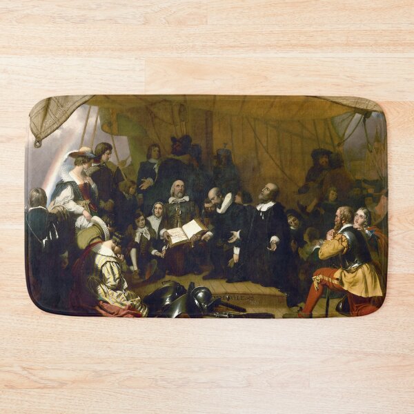 Item preview, Embarkation of the Pilgrims - Historic Capitol Rotunda Art by Robert W. Weir (1843) designed and sold by Under-TheTable.