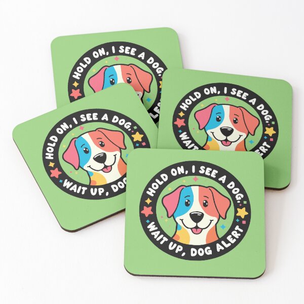 Item preview, Colorful Dog Alert  Fun and Playful Design - Dog Distraction designed and sold by Custom Crest.
