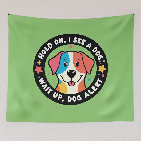 Item preview, Colorful Dog Alert  Fun and Playful Design - Dog Distraction designed and sold by Custom Crest.