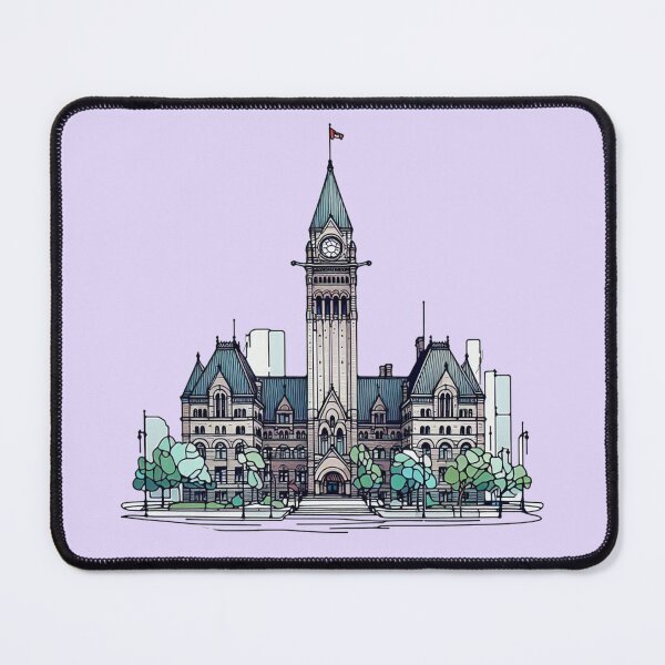 Item preview, Old Toronto City Hall Minimalist Sticker Design, designed and sold by PaintMeWorld.