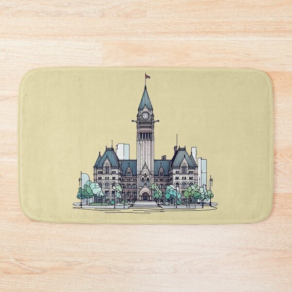 Item preview, Old Toronto City Hall Minimalist Sticker Design,  designed and sold by PaintMeWorld.