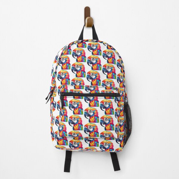 Item preview, Vibrant Macaw Parrot Face in Colorful Geometric Shapes - Stunning Artwork designed and sold by Fredster1966.