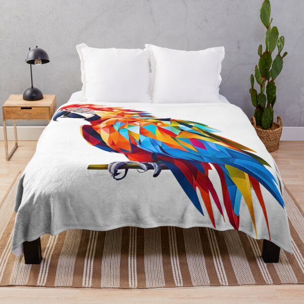 Item preview, Vibrant Macaw Parrot in Colorful Geometric Shapes - Stunning Artwork designed and sold by Fredster1966.