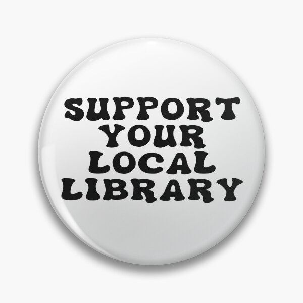 Item preview, Support your local library black text designed and sold by HeyGoAway.