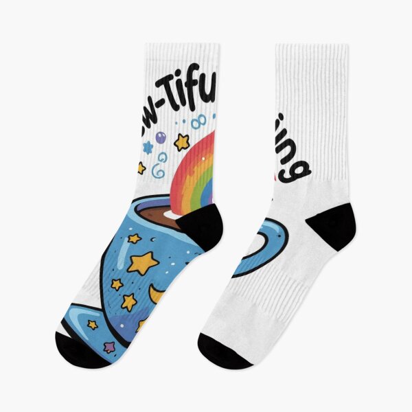 Item preview, Brew-tiful Morning: Rainbow & Celestial Mug Design designed and sold by Spicex2.