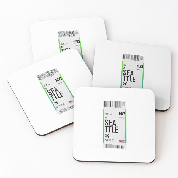 Item preview, Seattle Boarding Pass Sticker USA Travel Ticket  designed and sold by TulipaGraphics.