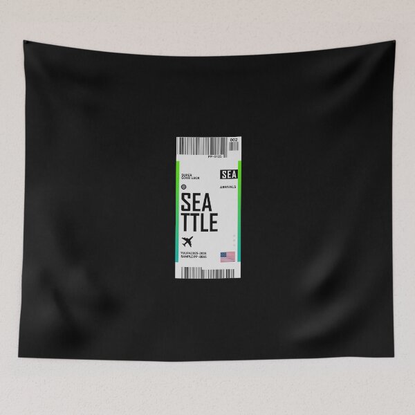 Item preview, Seattle Boarding Pass Sticker USA Travel Ticket  designed and sold by TulipaGraphics.