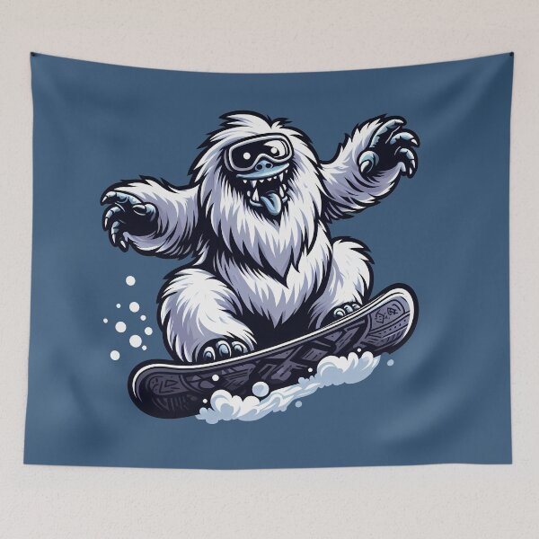 Item preview, Yeti Snowboarding designed and sold by Funny Vintage Stickers And T-Shirts.