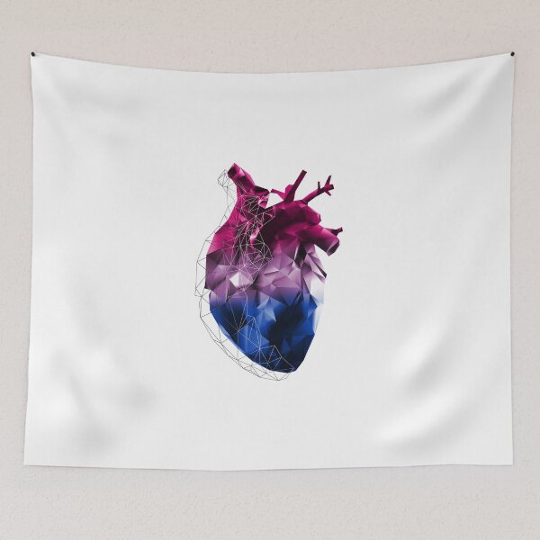 Item preview, bisexual polygon heart designed and sold by missninjacookie.