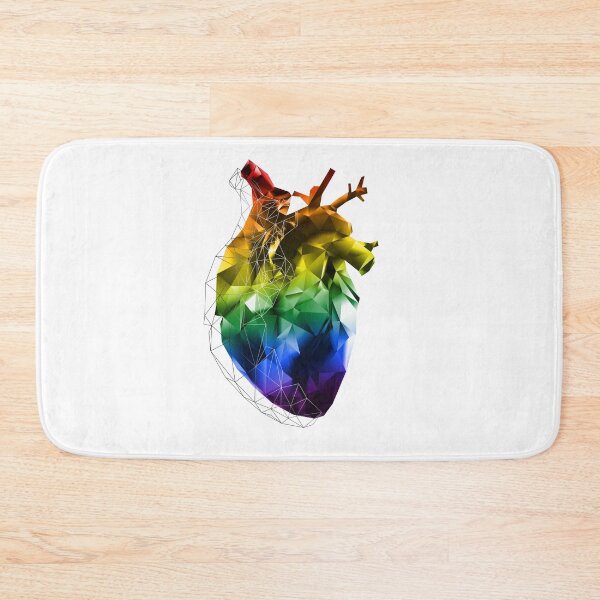 Item preview, rainbow polygon heart designed and sold by missninjacookie.