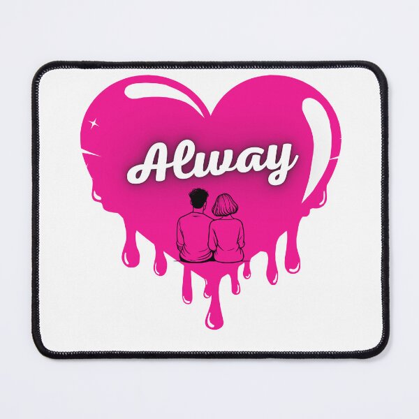 Item preview, Couple sitting in pink heart with dripping design, expressing love designed and sold by Lucky-jl.