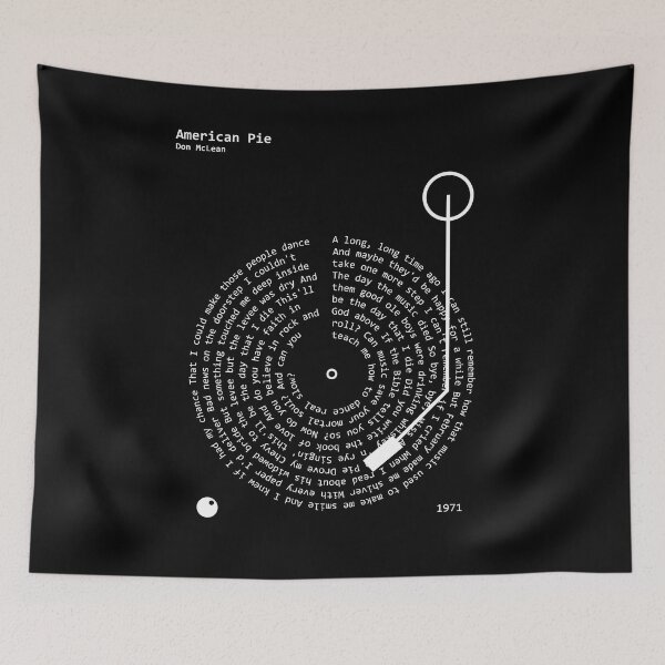 Item preview, American Pie, Don Mclean Lyrics Poster designed and sold by MancBusyBee.