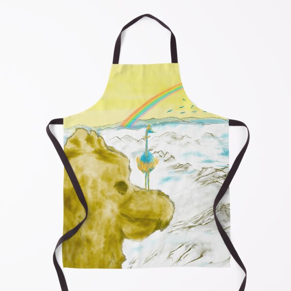 Item preview, Bird rock mountains and blue birds at sunrise designed and sold by greenPQBstudio.