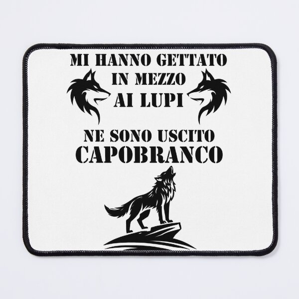 Item preview, Mi hanno gettato in mezzo ai lupi ne sono uscito capobranco white designed and sold by superpixus.