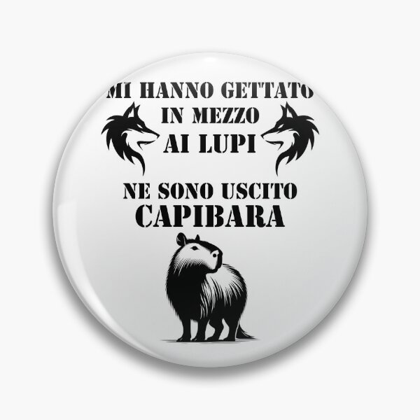 Item preview, Mi hanno gettato in mezzo ai lupi ne sono uscito capibara Funny white designed and sold by superpixus.