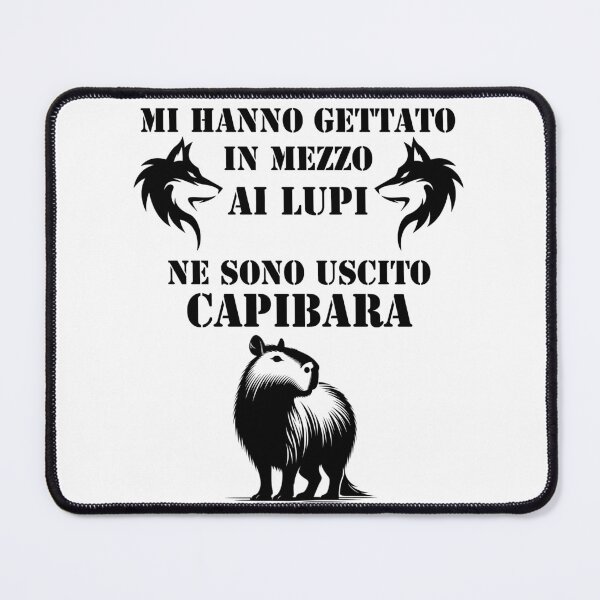 Item preview, Mi hanno gettato in mezzo ai lupi ne sono uscito capibara Funny white designed and sold by superpixus.