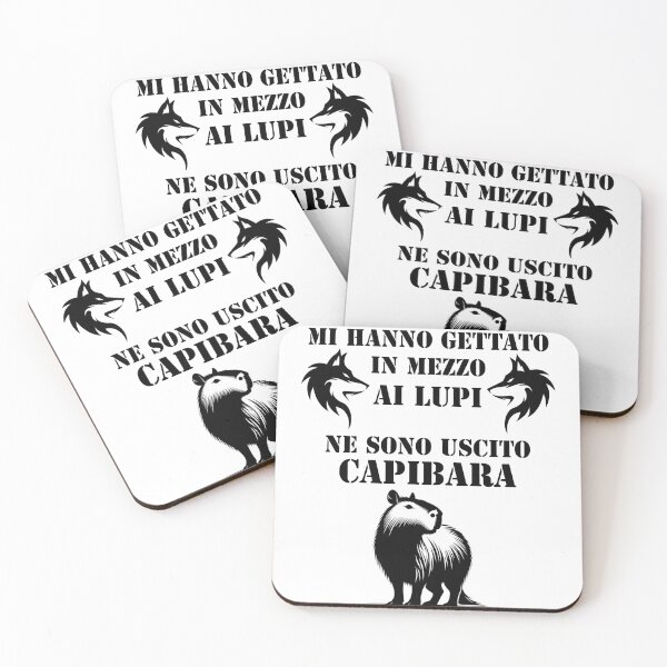 Item preview, Mi hanno gettato in mezzo ai lupi ne sono uscito capibara Funny white designed and sold by superpixus.