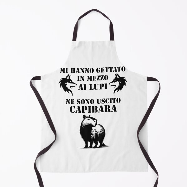 Item preview, Mi hanno gettato in mezzo ai lupi ne sono uscito capibara Funny white designed and sold by superpixus.