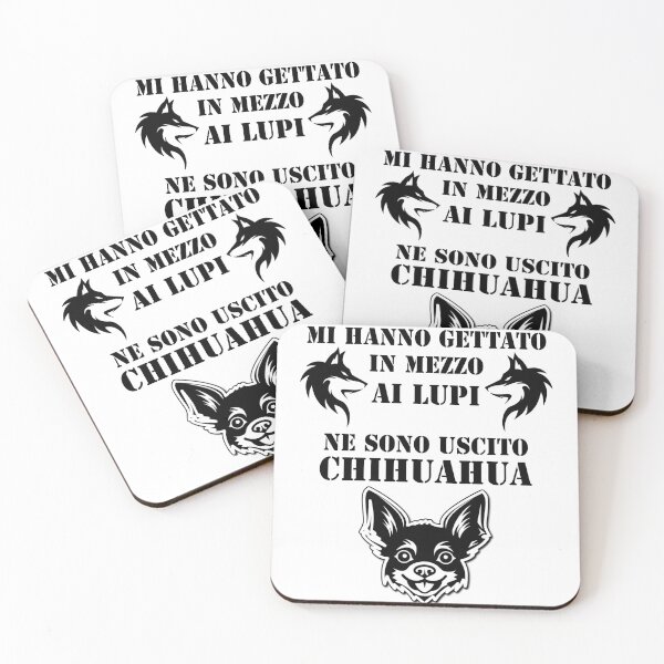 Item preview, Mi hanno gettato in mezzo ai lupi ne sono uscito chihuahua Funny white designed and sold by superpixus.