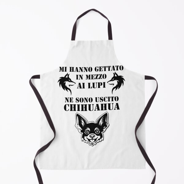 Item preview, Mi hanno gettato in mezzo ai lupi ne sono uscito chihuahua Funny white designed and sold by superpixus.