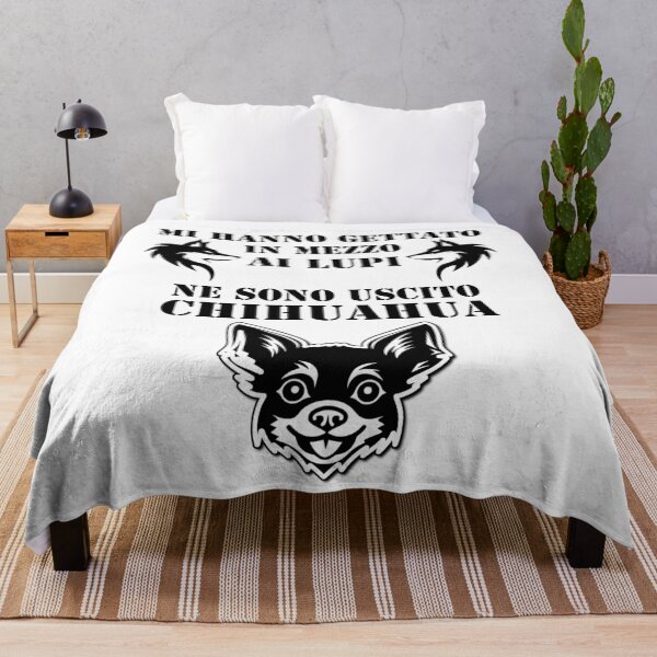 Item preview, Mi hanno gettato in mezzo ai lupi ne sono uscito chihuahua Funny white designed and sold by superpixus.