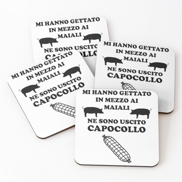 Item preview, Mi hanno gettato in mezzo ai maiali ne sono uscito capocollo Funny white designed and sold by superpixus.