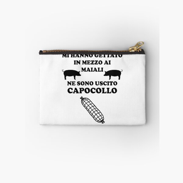 Item preview, Mi hanno gettato in mezzo ai maiali ne sono uscito capocollo Funny white designed and sold by superpixus.