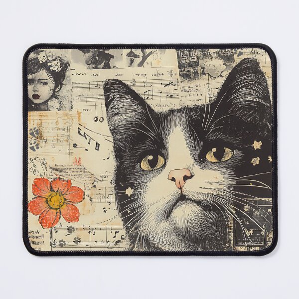 Item preview, Vintage Cat Collage -Mixed Media Design designed and sold by orangemor.