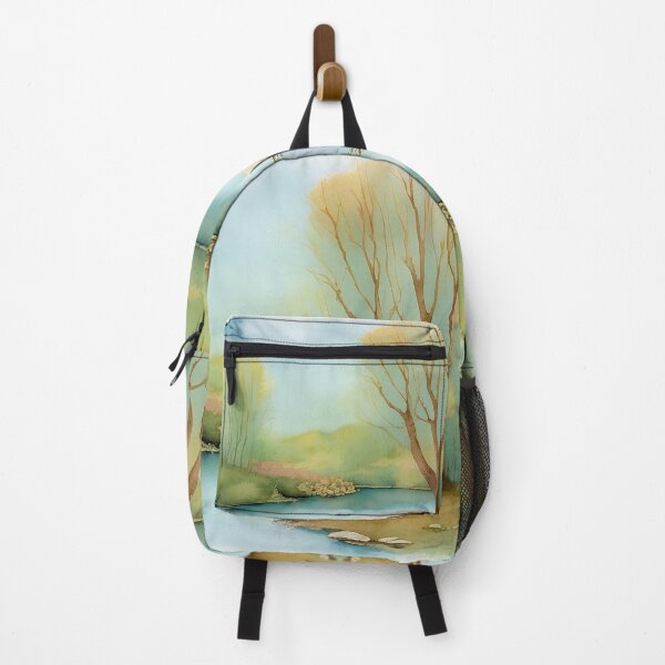 Item preview, Forest Lake in Spring Landscape Watercolor Painting | Watercolor Landscape | Watercolor Art | Watercolor Scenery designed and sold by UnhingedBird.
