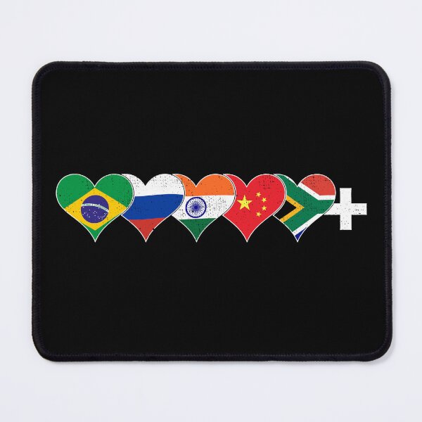 Item preview, BRICS+ Flags Hearts - Brazil, Russia, India, China, South Africa designed and sold by venomousvector.