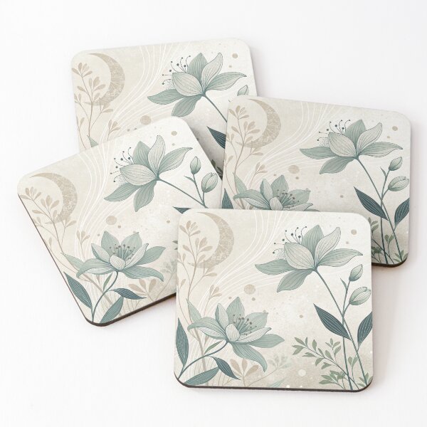 Item preview, Elegant Japandi Abstract Sage Green Floral  designed and sold by zaina.sho.