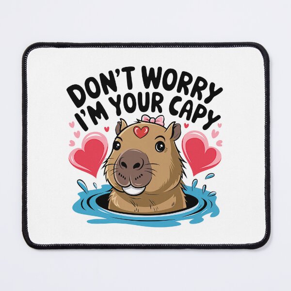 Item preview, Valentine Capybara - Don't Worry, I'm Your Capy designed and sold by GRABAPSHOP.