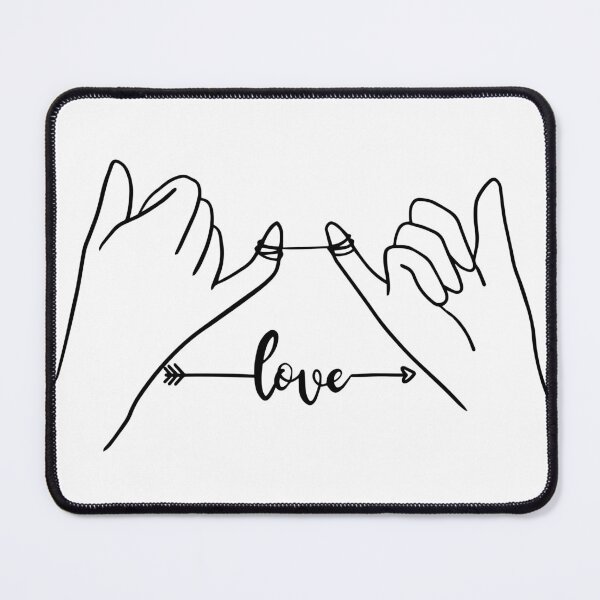 Item preview, Two hands making pinky promise with word love in between designed and sold by Lucky-jl.