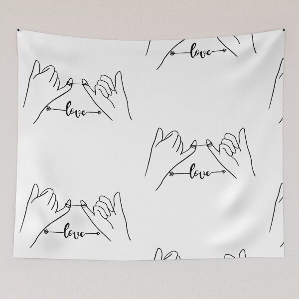 Item preview, Two hands making pinky promise with word love in between designed and sold by Lucky-jl.