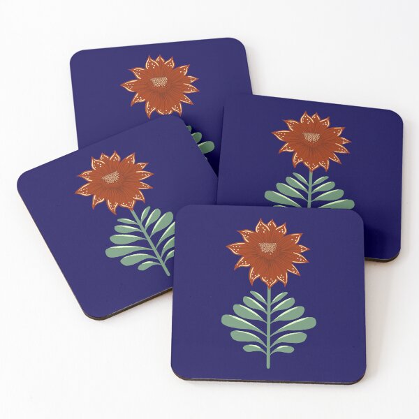 Item preview, Retro Vintage Fantasy Flowers in Gemstone Colors designed and sold by colorofmagic.