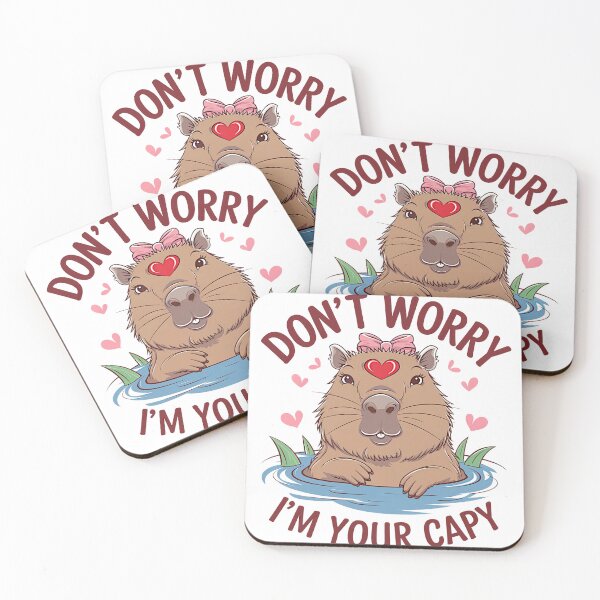 Item preview, Valentine Capybara - Don't Worry, I'm Your Capy designed and sold by GRABAPSHOP.