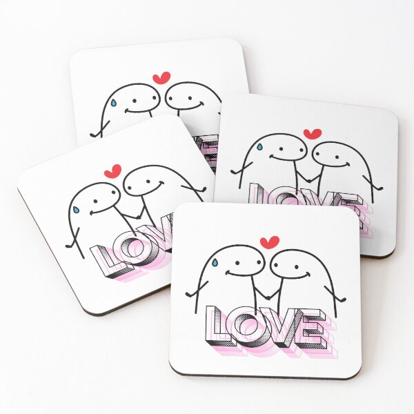 Item preview, Cute cartoon characters expressing love with heart and word LOVE designed and sold by Lucky-jl.