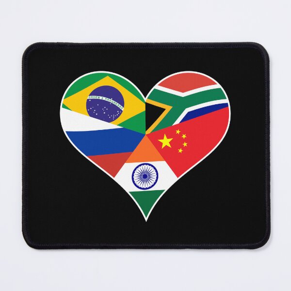 Item preview, Brics Flags Heart - Brazil, Russia, India, China, South Africa designed and sold by venomousvector.