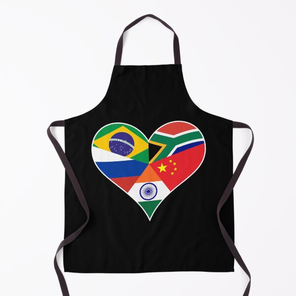 Item preview, Brics Flags Heart - Brazil, Russia, India, China, South Africa designed and sold by venomousvector.