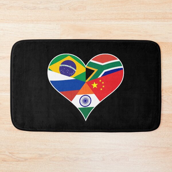 Item preview, Brics Flags Heart - Brazil, Russia, India, China, South Africa designed and sold by venomousvector.