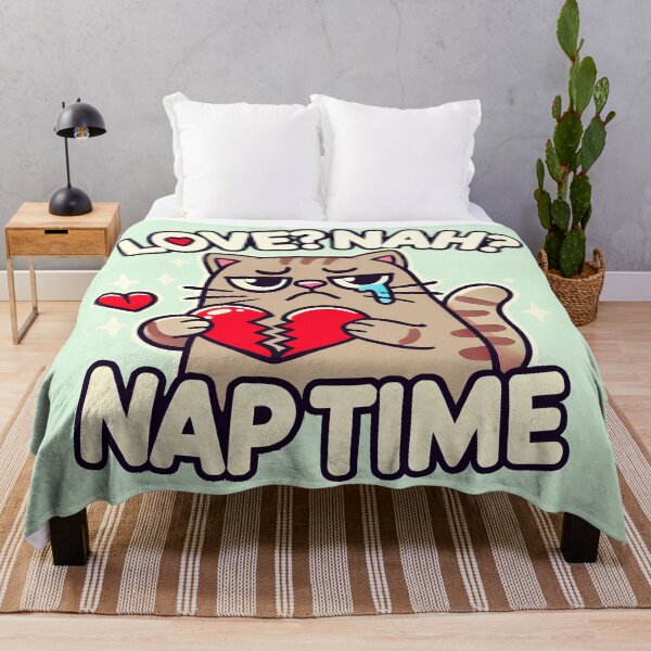 Item preview, Heartbroken Cat Prefers Naps Over Complicated Love Affairs designed and sold by CoolVisionStd.