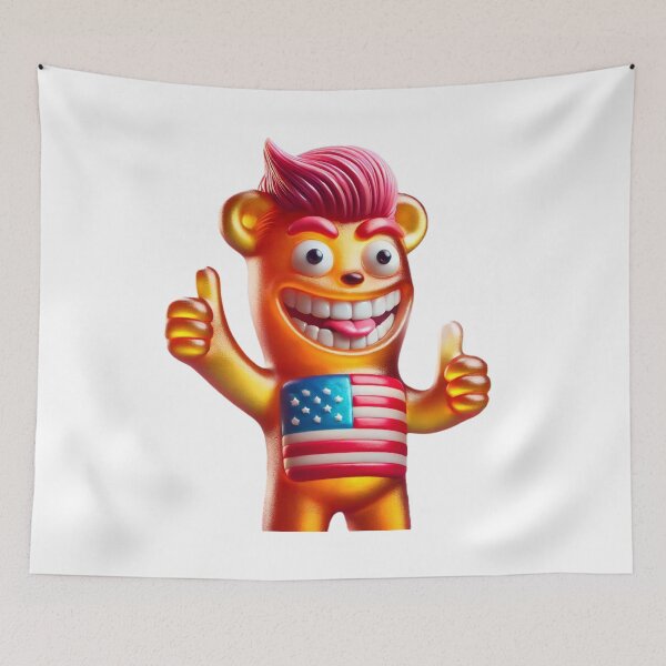 Item preview, Patriotic gummy bear with thumbs up designed and sold by MyArtworkStudio.