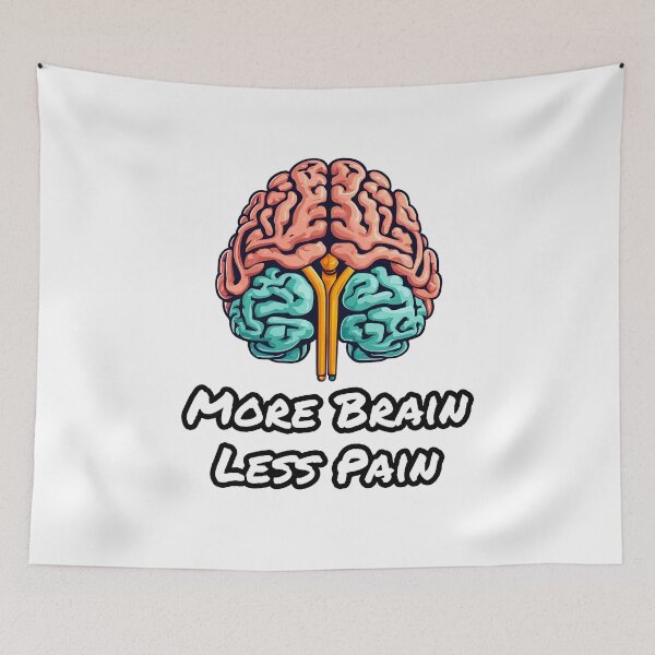 Item preview, More Brain, Less Pain 3 designed and sold by Tom-Johnson.