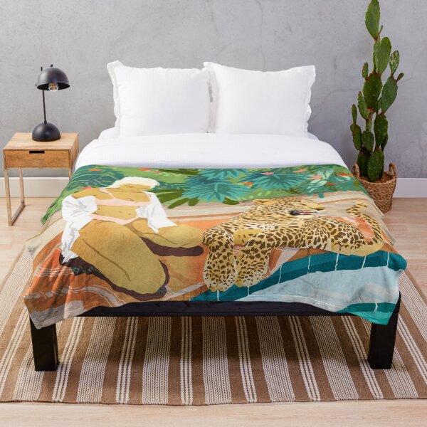 Item preview, The Wild Side, Human & Nature Connection, Woman With Cheetah Cat, Tiger Painting designed and sold by 83oranges.com.