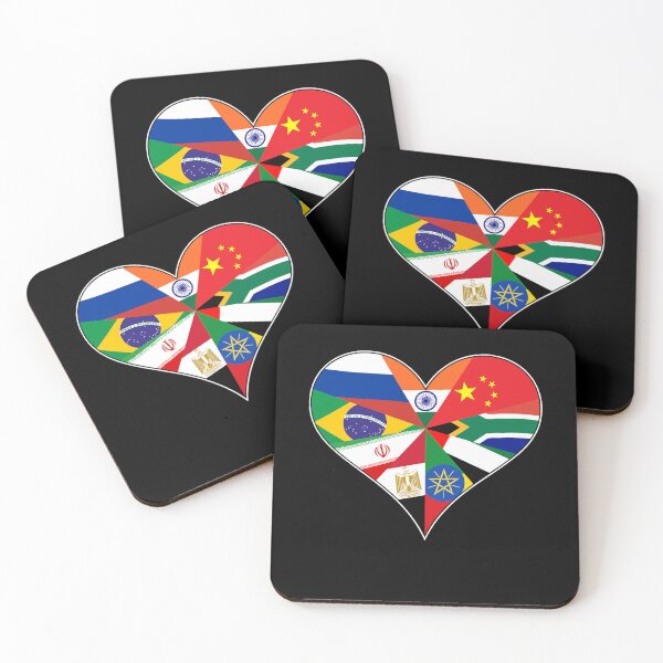 Item preview, BRICS+ Nations Flags Heart - I LOVE BRICS+ designed and sold by venomousvector.