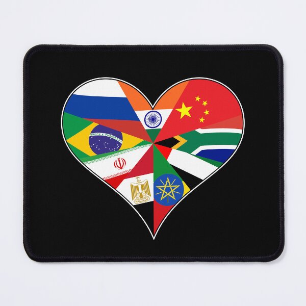Item preview, BRICS+ Nations Flags Heart - I LOVE BRICS+ designed and sold by venomousvector.
