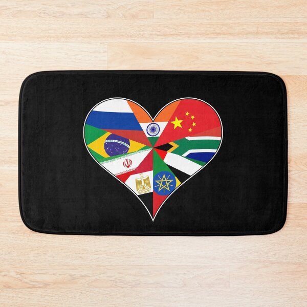 Item preview, BRICS+ Nations Flags Heart - I LOVE BRICS+ designed and sold by venomousvector.