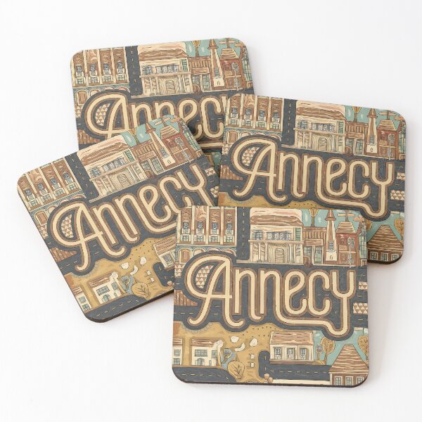 Item preview, Annecy City of France Whimsical Retro Doodle Typography Art designed and sold by Witty Shirts.