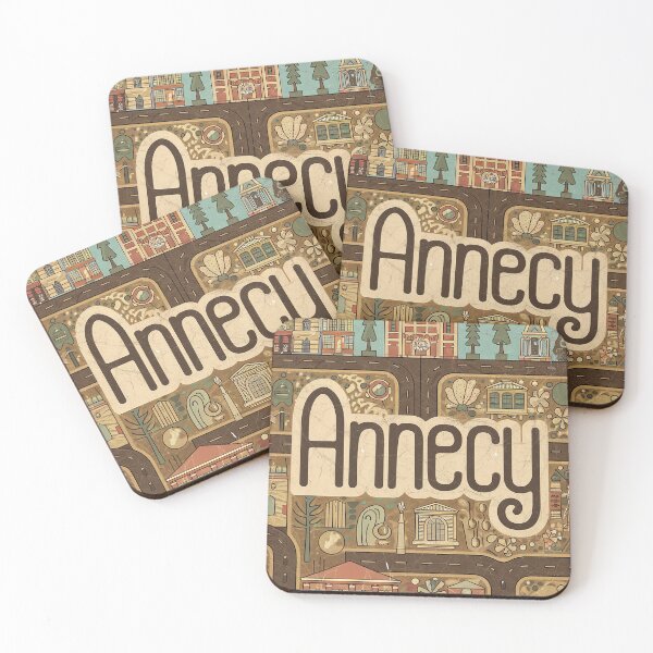 Item preview, Vintage Annecy City of France Whimsical Retro Doodle Typography Art designed and sold by Witty Shirts.